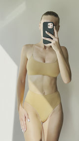 Scoop Neck Bra - Indian Tan