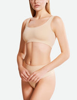 Mid Waist Thong - Wheat