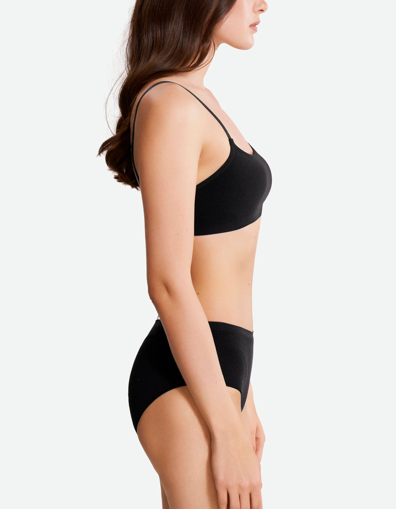 Mid Waist Brief - Black Beauty