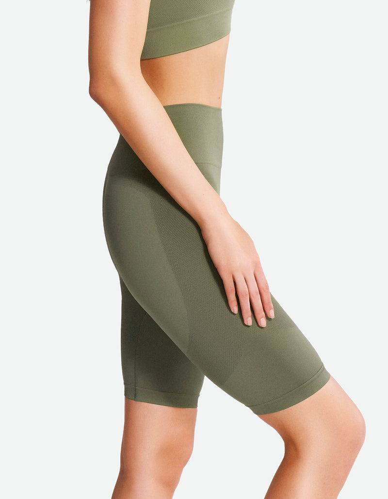 Seamless High Waist Shorts - Hunter Green