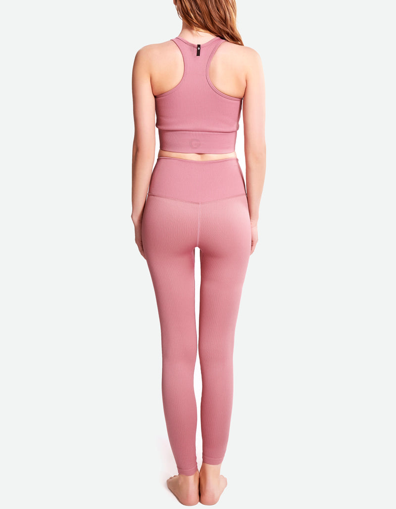 High Waist Tights - Brandied Apricot