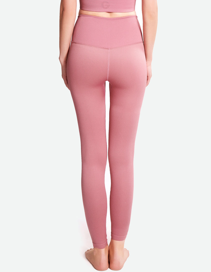 High Waist Tights - Brandied Apricot