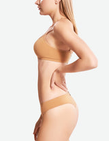 Low Waist Cheeky Thong- Indian Tan