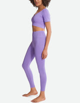 High Waist Seamless Tights - Bougainvillea