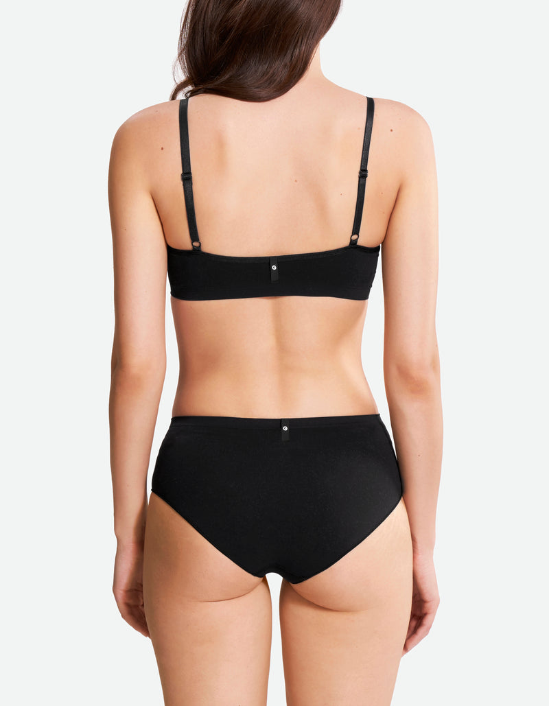 Mid Waist Brief - Black Beauty