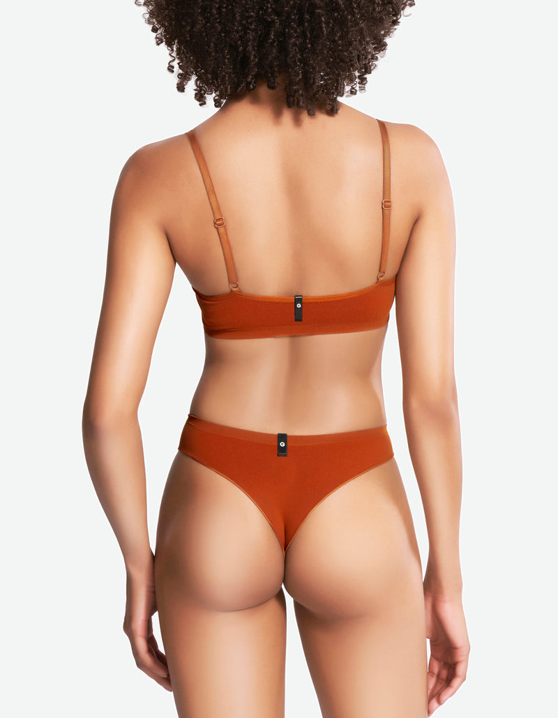 Low Waist Cheeky Thong- Sugar Almond