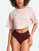 High Waist Fit Seamless Thong - Bitter Chocolate