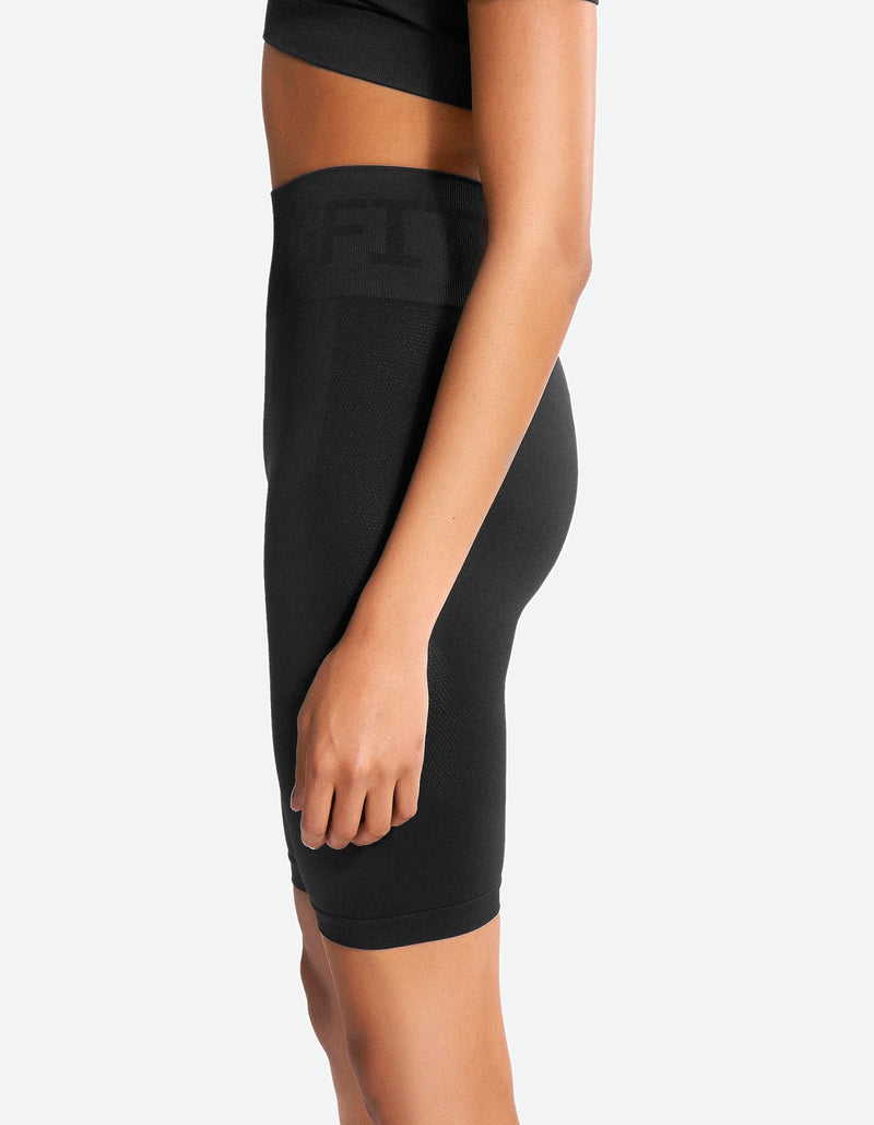 Seamless High Waist Shorts - Black Beauty