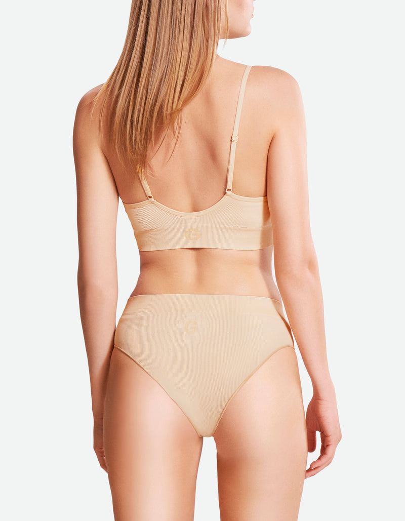 Mid Waist Cheeky - Wheat