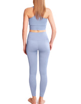 High Waist Tights - Rainy Blue