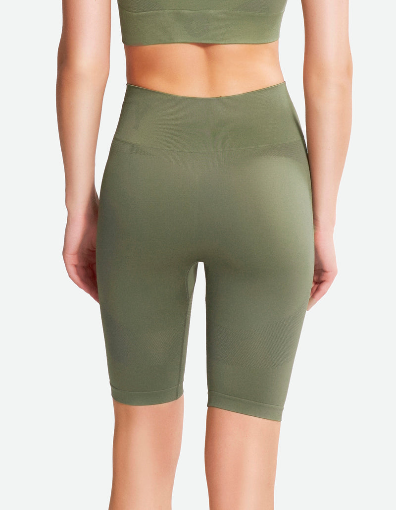 Seamless High Waist Shorts - Hunter Green