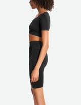 Seamless High Waist Shorts - Black Beauty