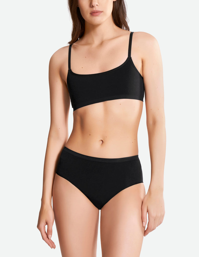 Mid Waist Brief - Black Beauty