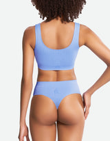 Mid Waist Thong - Bel Air Blue