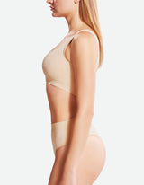 Mid Waist Thong - Wheat