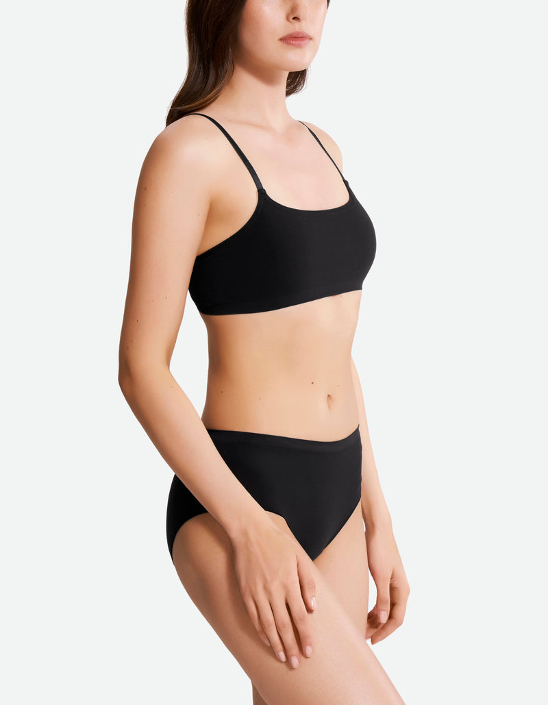 Mid Waist Brief - Black Beauty