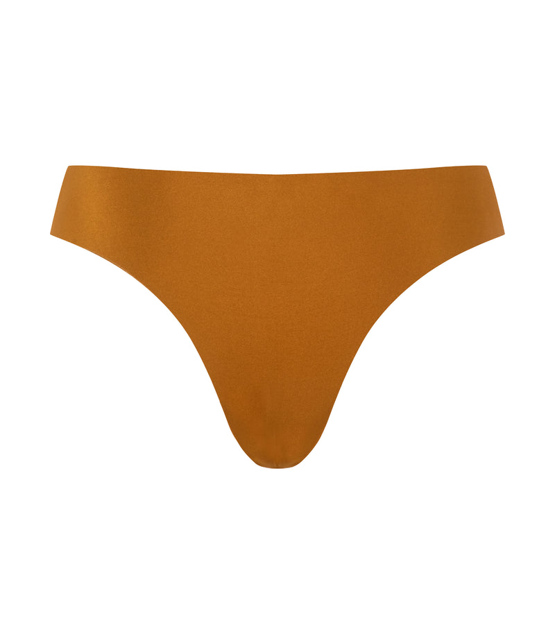 Low Waist Cheeky Thong- Roasted Pecan