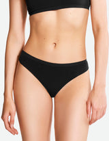 Low Waist Cheeky Thong - Black Beauty