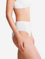 High Waist Full Brief- Coconut milk