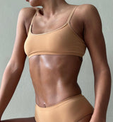 Scoop Neck Bra - Indian Tan