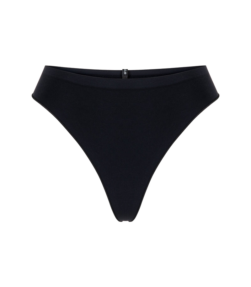 Low Waist Cheeky Thong - Black Beauty