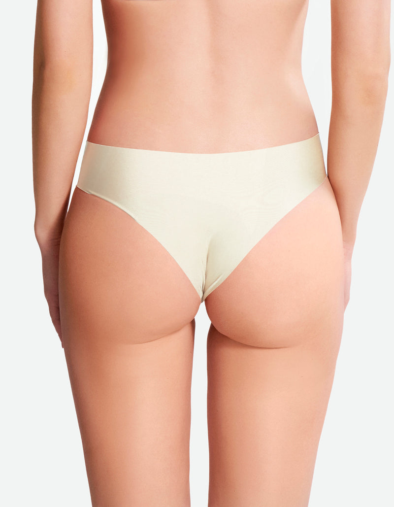 Low Waist Cheeky Thong-Seed Pearl