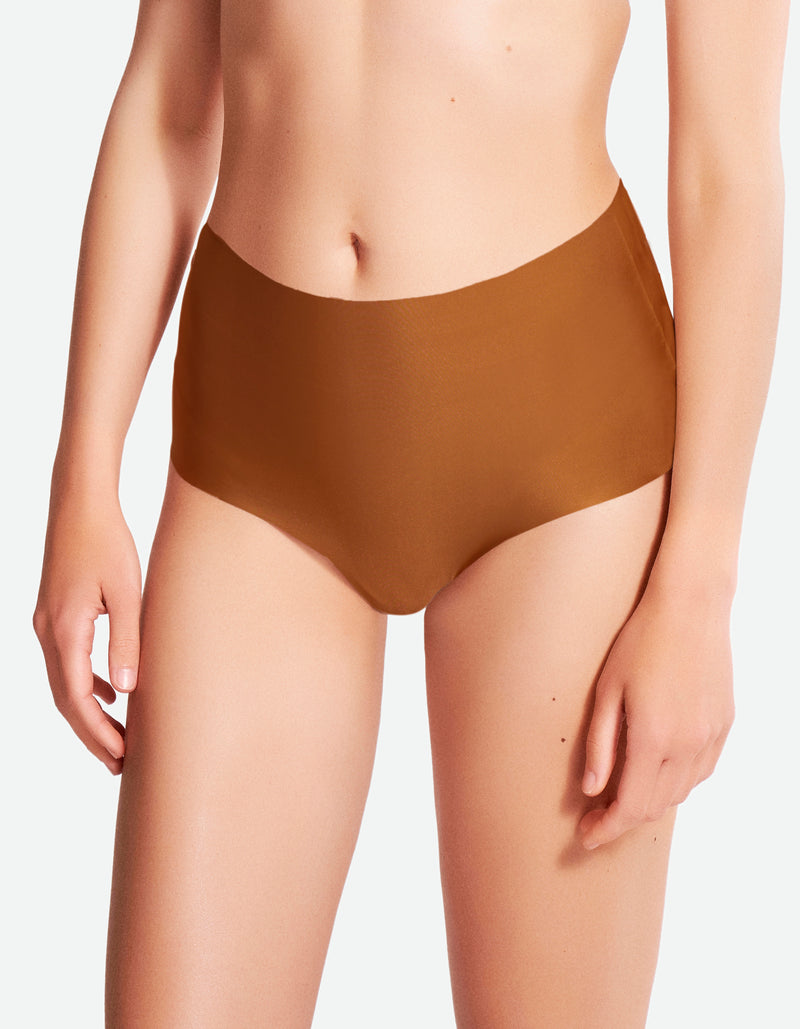 High Waist Full Brief-Roasted Pecan