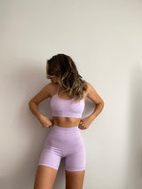 Askılı Crop Top- Lilac