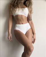 High Waist Full Brief- Coconut milk