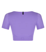 Seamless Short Sleeve Crop Top - Bougainvillea