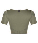 Seamless Short Sleeve Crop Top - Hunter Green