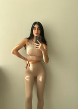 High Waist Tights - Brown Sugar