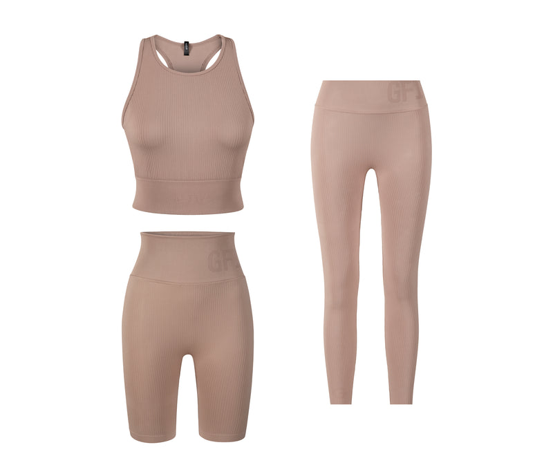 Mixed RibSeamless Activewear Bundle Set