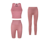 Mixed RibSeamless Activewear Bundle Set