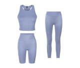 Mixed RibSeamless Activewear Bundle Set